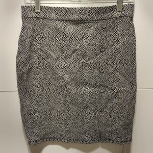 Chocolate Black White Giraffe Print Stretch Pencil Skirt Large NWT